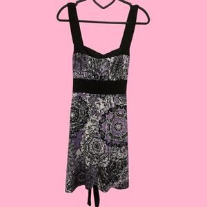 Y2K Square Neck Purple and black Speechless mini dress